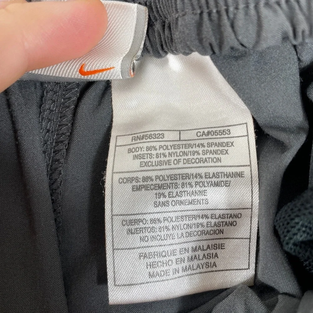 Nike Track Pants Mens Medium Gray Y2K Nike Fit Dry Zip Ankle Windbreaker Joggers